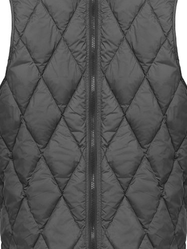 Графитовый утепленный жилет с капюшоном