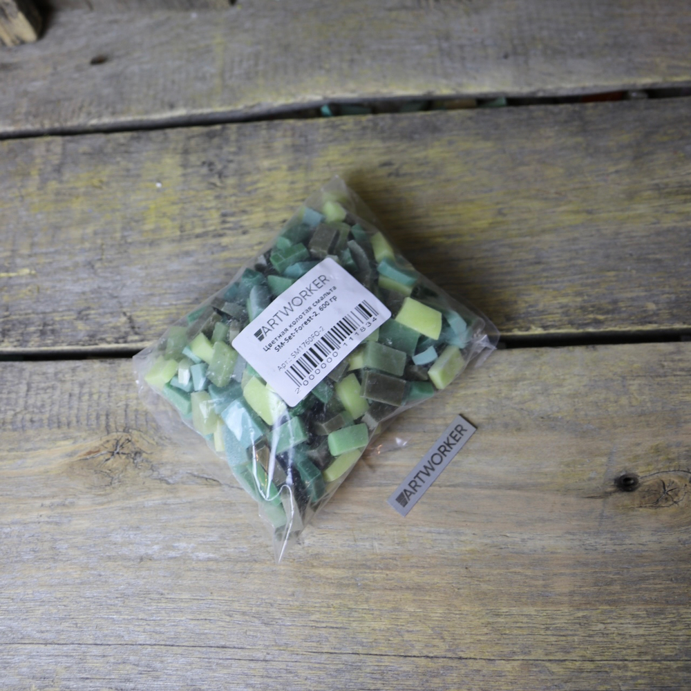 Цветная колотая смальта SM-Set-Forest-2, 600 гр