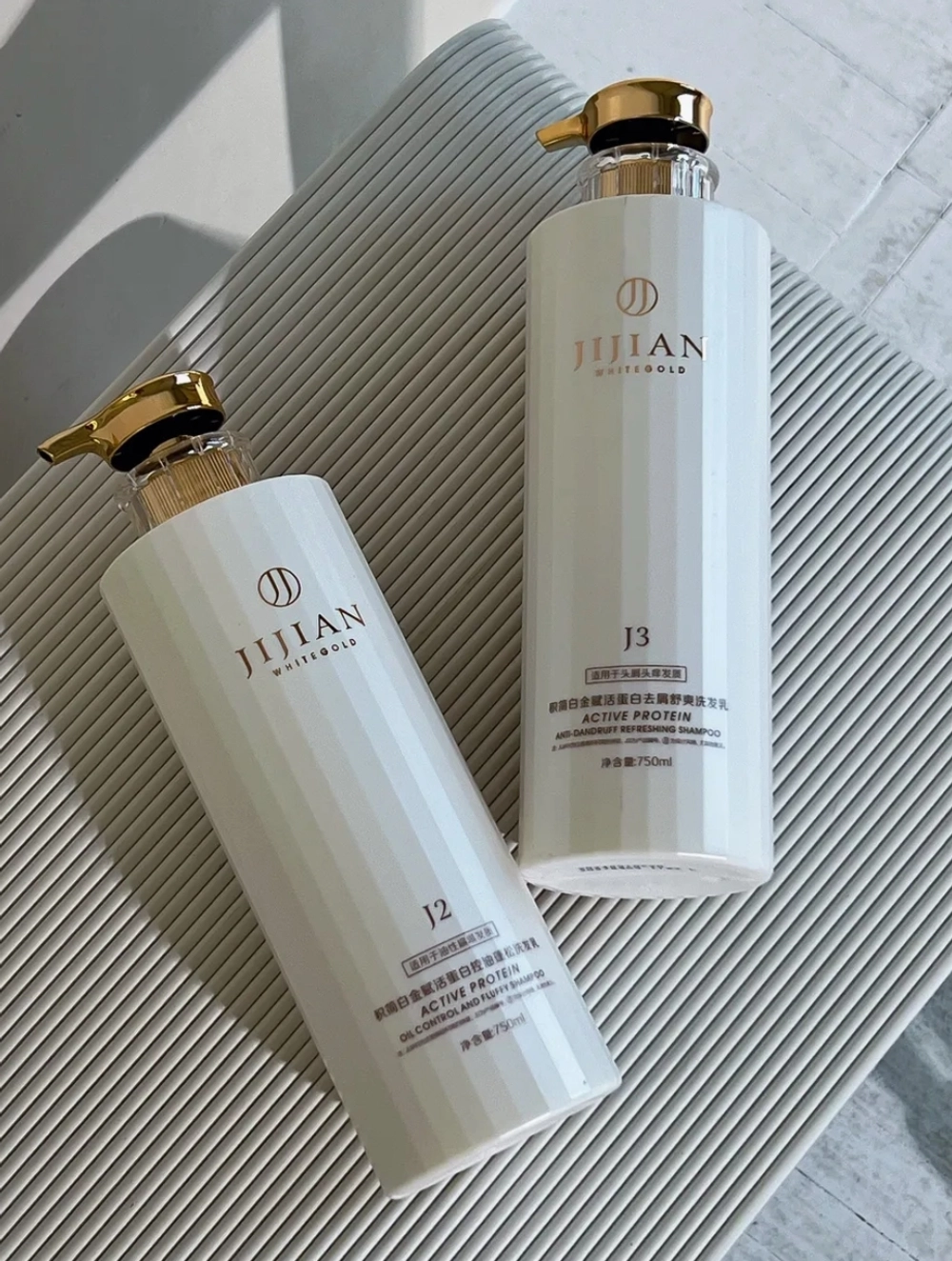 Шампунь для волос Jijian J3 Whitegold Active Protein Anti-dandruff Refreshing Hair shampoo 750 мл