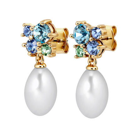 Серьги Dyrberg Kern PETUN SG AQUA / WHITE PEARL 480057