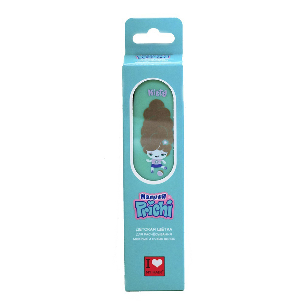 I Love My Hair Щетка детская "Prichi" китти зеленая S
