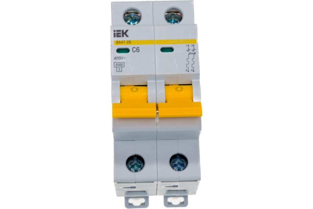 Автоматический выключатель ВА47-29 2Р 6А 4,5кА С IEK