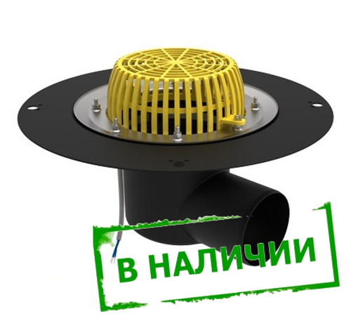 ТП-64-Э Горизонтальная кровельная воронка D110 с электроподогревом