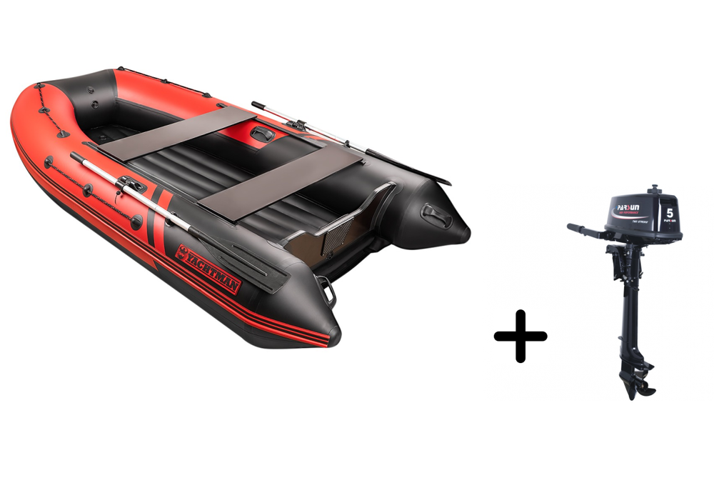 YACHTMAN-300 НДНД красный-черный + PARSUN T 5.0 BMS (комплект лодка + мотор)