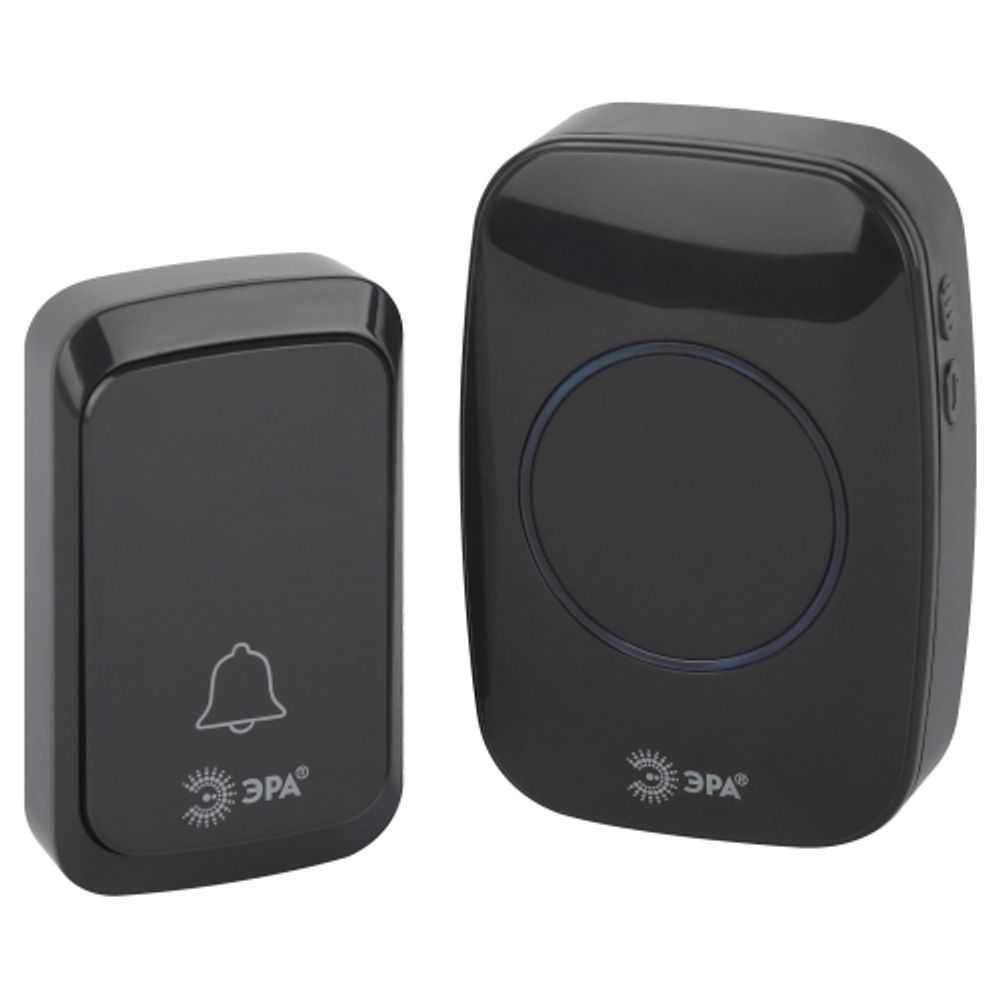 Звонок дверной ЭРА C88 беспроводной черный 38 мелодий | Электрозвонки беспроводные