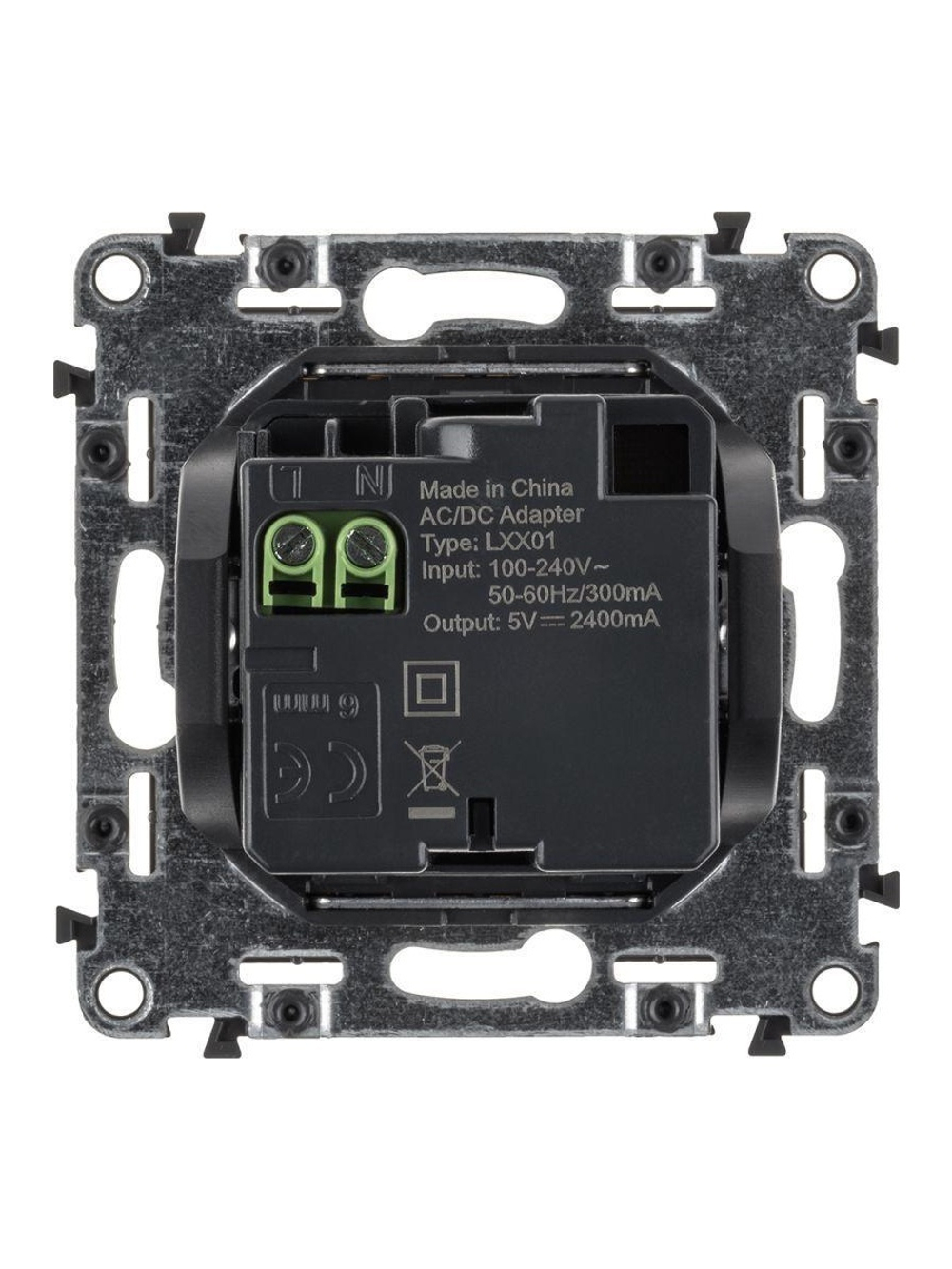 Устройство зарядное Valena Allure с 2-мя USB-разъемами 240В/5В 1500мА с лиц. панелью бел. Leg 754995