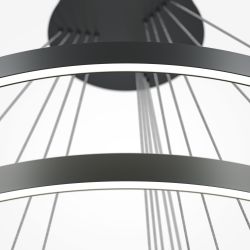 Люстра подвесная светодиодная диммируемая Maytoni Rim MOD058PL-L200BK