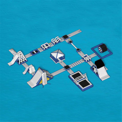 Коммерческий надувной аквапарк «Море приключений» 33×31×5 м