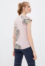 Футболка жен. AERONAUTICA 1880 розовый с хаки лого