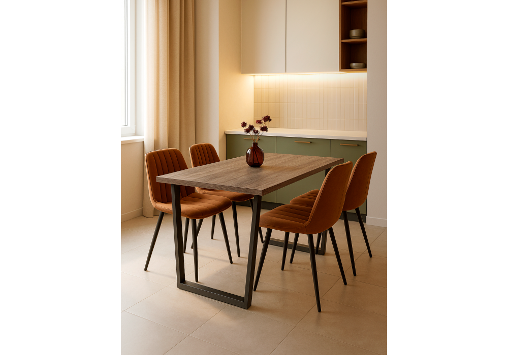 Стол деревянный Woodville Эльпатия 150 дуб велингтон, черный матовый