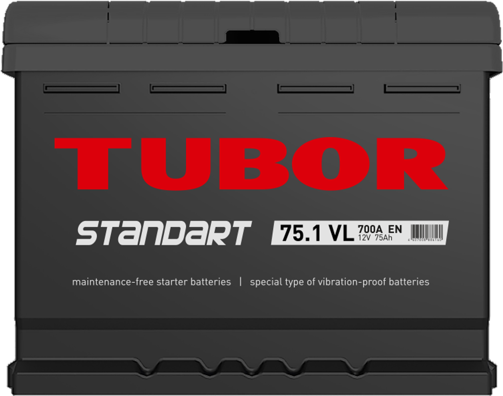 TUBOR Standart 6СТ-75 аккумулятор