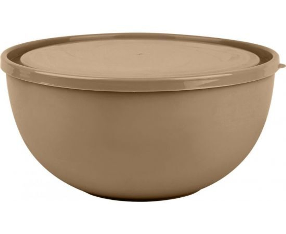 Салатник Plast Team Galaxy с крышкой 4л 260х255х130 мм шоколадный мокко