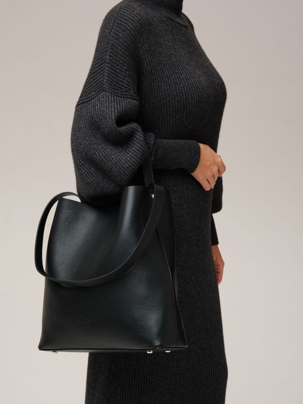 Кожаная сумка шоппер DBR 30948 черный