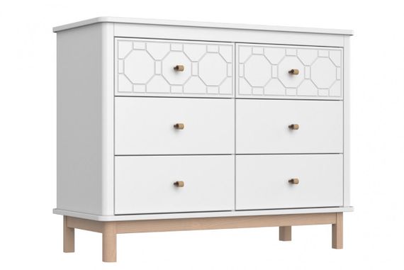 Комод Ellipse Classic 6 ящиков с фрезеровкой Белый