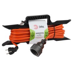 Удлинитель силовой ЭРА UFx-1e-3x1.5-10m на рамке c заземлением 1 розетка 10м ПВС 3x1.5мм2 | Силовые удлинители