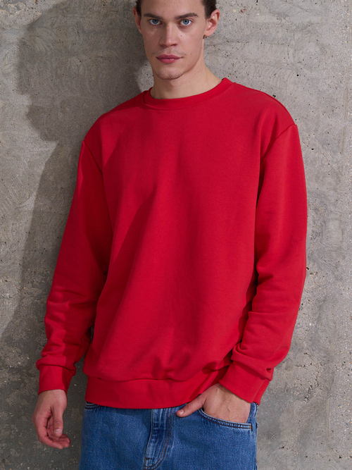 Свитшот ПРЕМИУМ красный без начеса