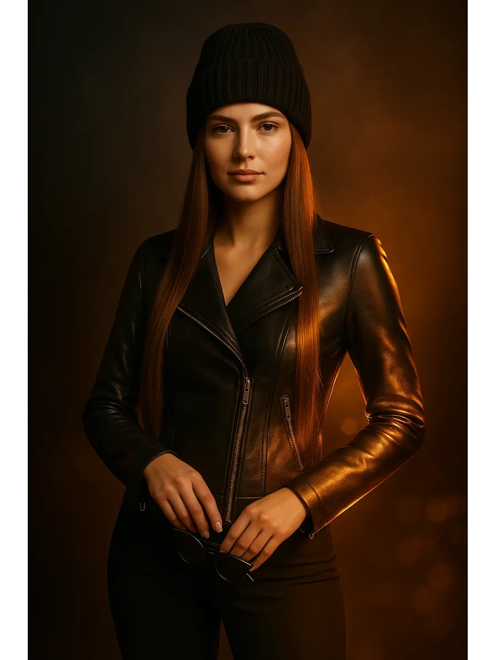 Шапка осенняя вязаная бини для прогулок и спорта