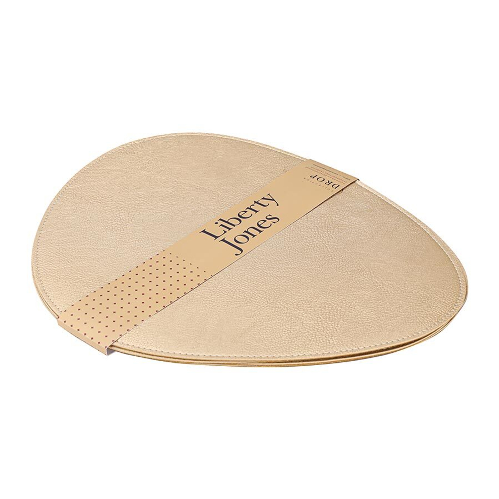 Набор из 4-х двухсторонних сервировочных салфеток drop, 33х41 см, коричневый/карамельный