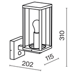 Уличный настенный светильник Outdoor O452WL-01GFSR