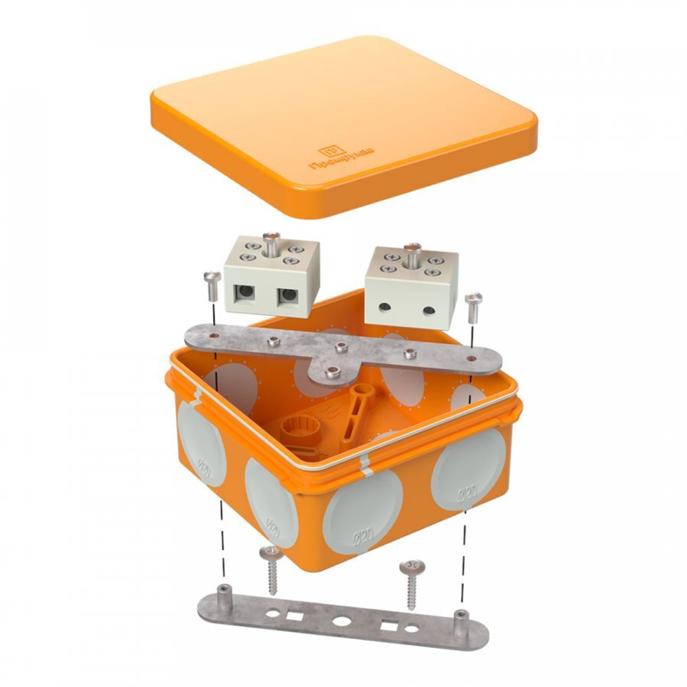 Коробка огнестойкая для о/п двухкомпонентная 60-0210-FR10.0-4 Е15-Е120 80х80х40 (1 шт/уп) Промрукав