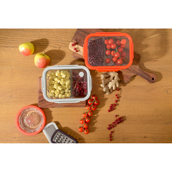 Контейнер для запекания и хранения прямоугольный 1л Smart Solutions светло-серый