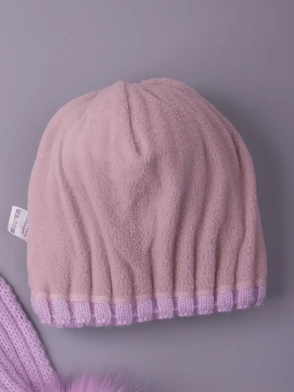 Шапка для девочки зимняя вязаная и шарф