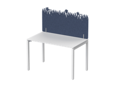 Экран фронтальный / боковой, с декором "Зеленая поляна", без фурнитуры 160х1,2х60