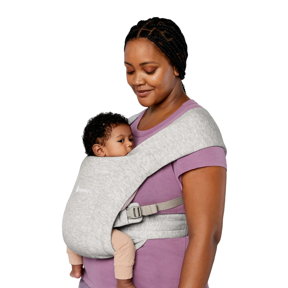 Ergobaby Embrace soft&snug knit soft grey кенгуру-рюкзак