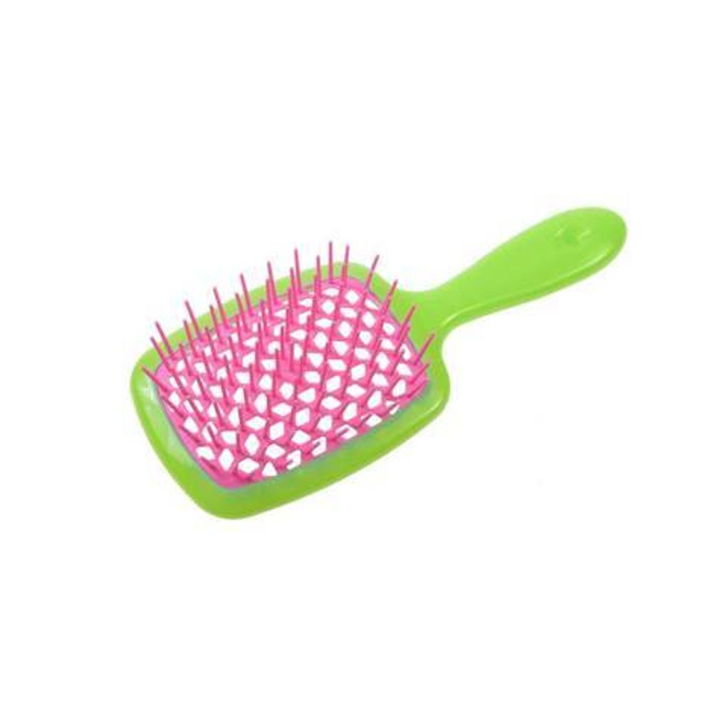 Расческа для волос JANEKE SuperBrush The Original Зеленая с фуксии