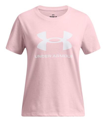Футболка для девочки теннисная Under Armour Girls' Big Logo Short Sleeve - Розовый