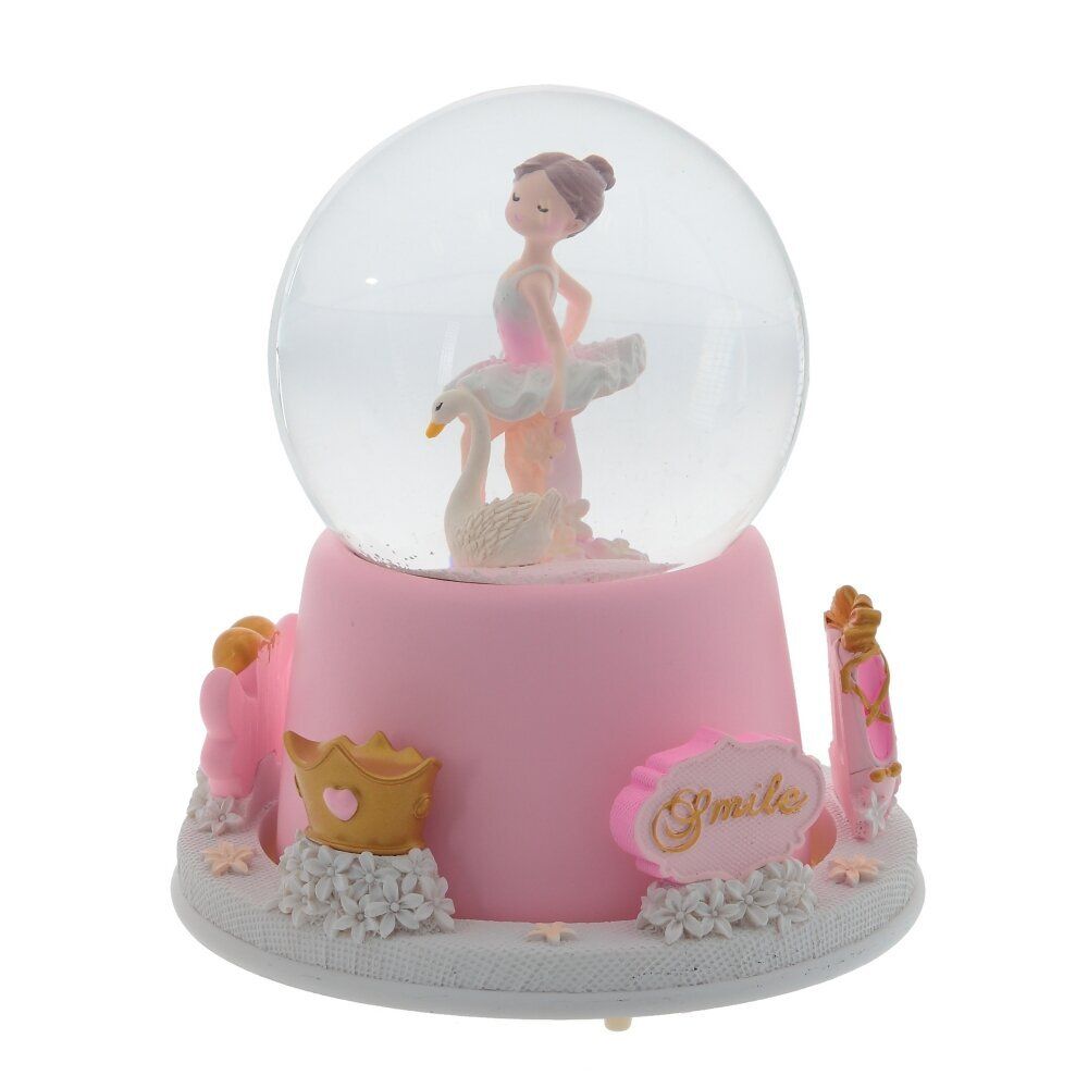 GAEM Фигурка дек "Балерина" в стекл шаре (муз, подсвет, вьюга, движ, 3xAAA н/п), D10 см, L15 W15 H17 см