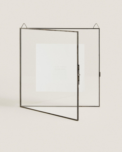 Zara Home Фоторамка из стекла, цвет чёрный, 25 см · 4369/045