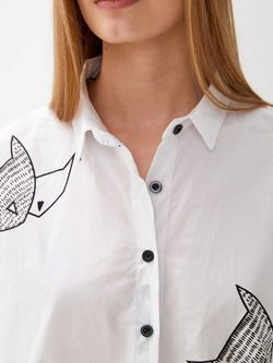 Рубашка  оверсайз  короткая