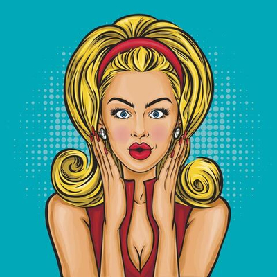 Алмазная мозаика 30*40см. полн.заполн. "Дама поп арт" (Арт. WFC059)