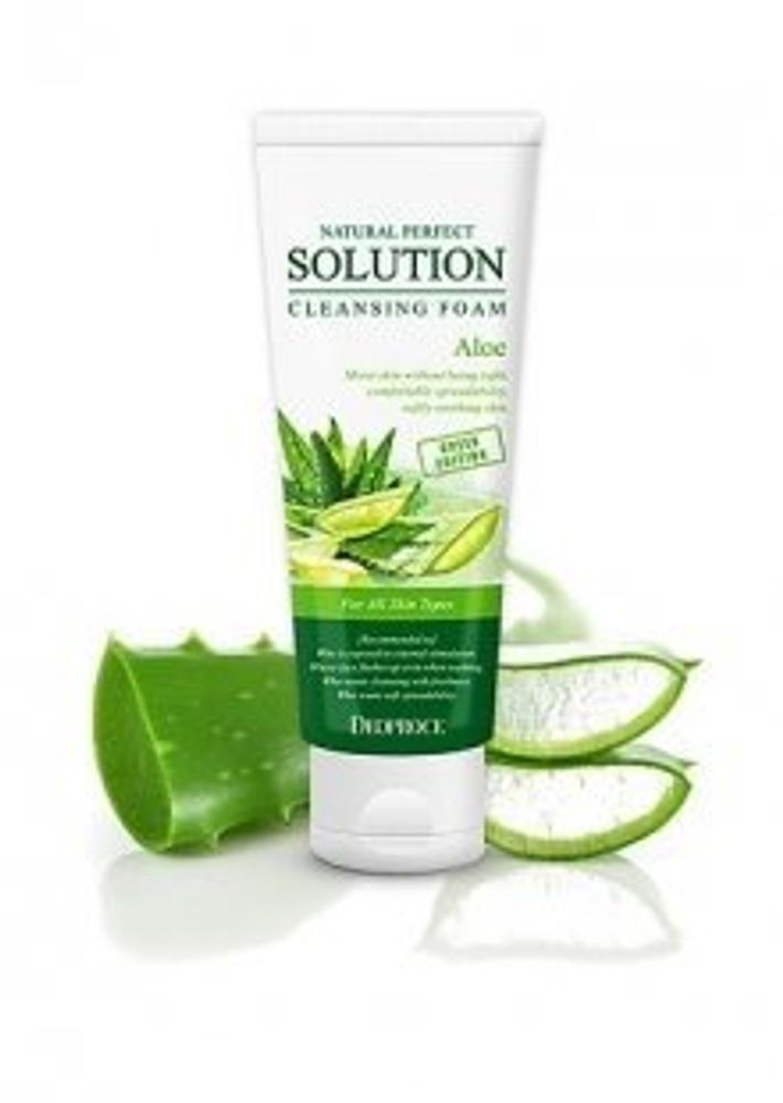 Deoproce Foam Пенка для умывания огурец Natural Perfect Solution Cleansing Foam Green Edition Cucumber 170 г