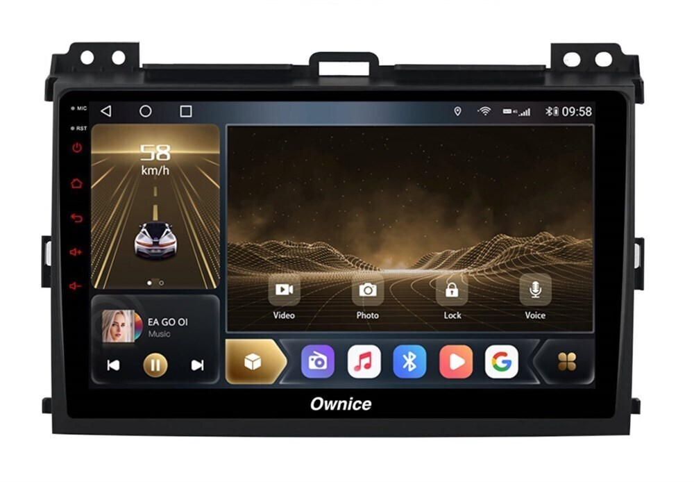 Штатная магнитола OWNICE OL-9696-Q для Toyota Land Cruiser Prado 120 2002-2009 на Android 10.0