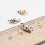 Подвеска Ракушка, цвет золото, размер 11*4 мм, цена за 1 шт