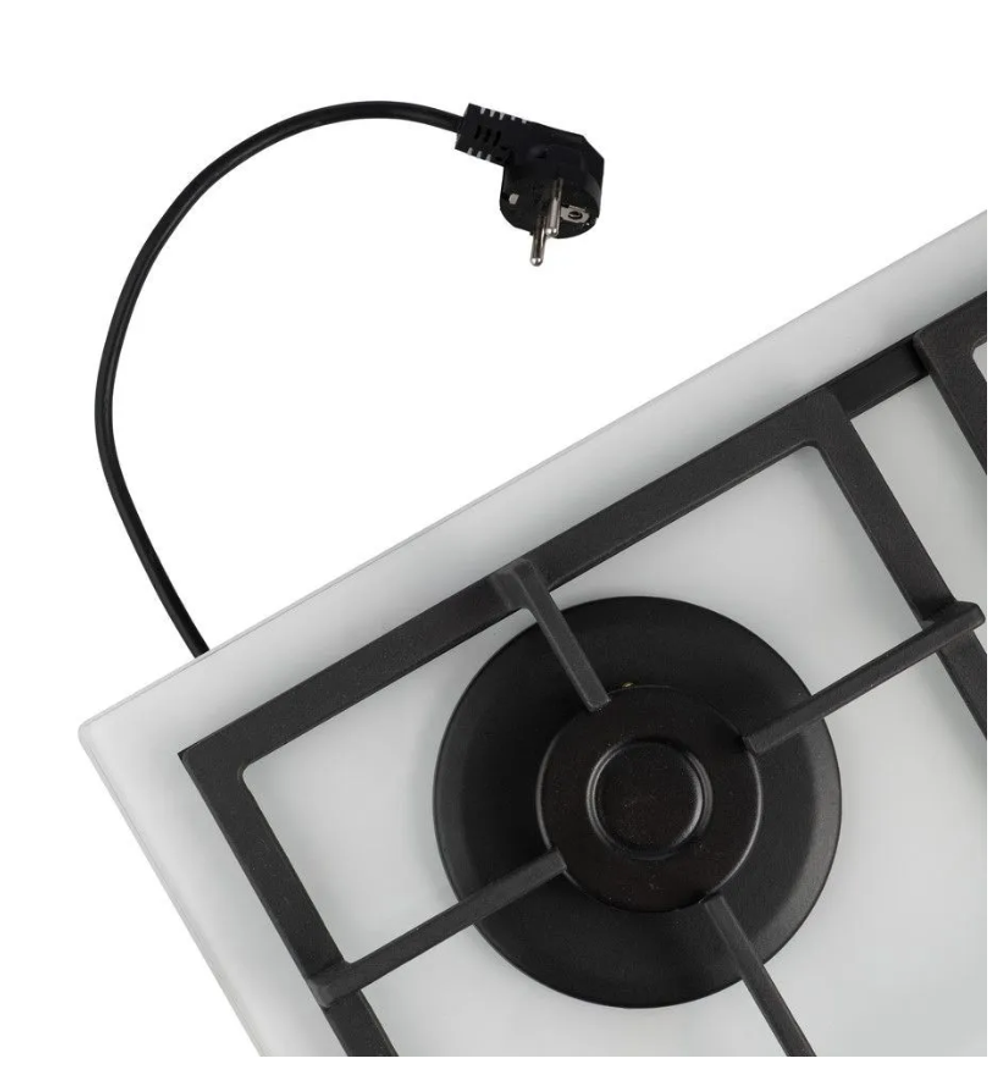 Поверхность газовая встраивамая MACBI MBH 641 WFGI (WHITE) бел, стекло,конф 4,600*520 мм