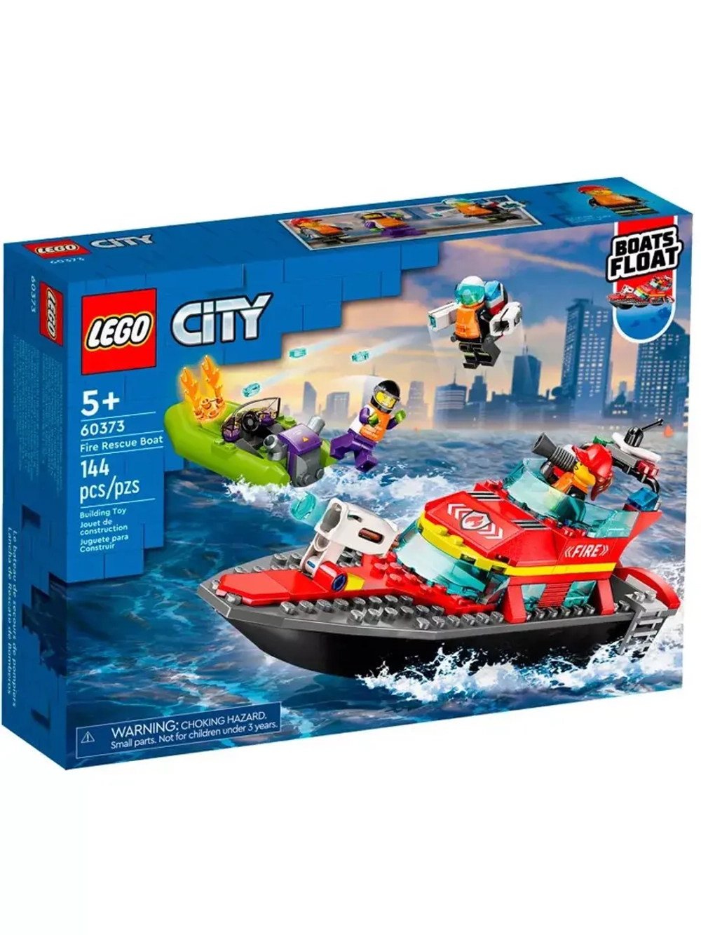 Лего Сити Спасательный пожарный катер 60373 Lego City