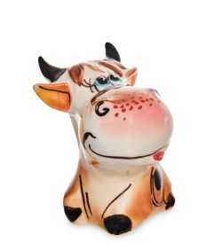 ГЛ- 006 Фигурка «Бычок Серафим» цв. (Гжельский фарфор)