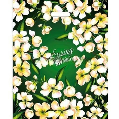 Пакет с прорубной ручкой ПВД 40х50 (80 мкм) "Весенний сон" (50/500 шт.) Интерпак