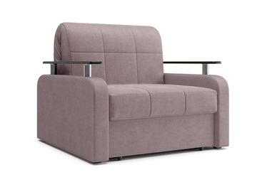 Кресло Денвер 0,8 - Velutto 22 коричневый/  коричневая накладка