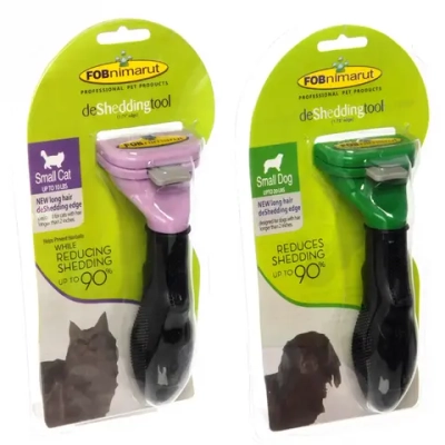 Расческа - пуходерка для вычесывания подшерстка «ФУРМИНАТОР», цвет розовый и зелёный, 4,5*15см (блистер)