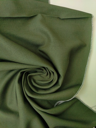 Лен с вискозой хаки