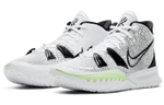 Nike Kyrie 7 EP "Hip-Hop" Owen round head lace-up shock absorption, non-slip, wear-resistant wrapping support, mid-top Air Zoom actual combat basketball shoes for men and women with the same white, black and green domestic version