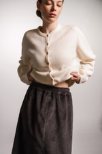 Юбка-трапеция из вельвета, графит