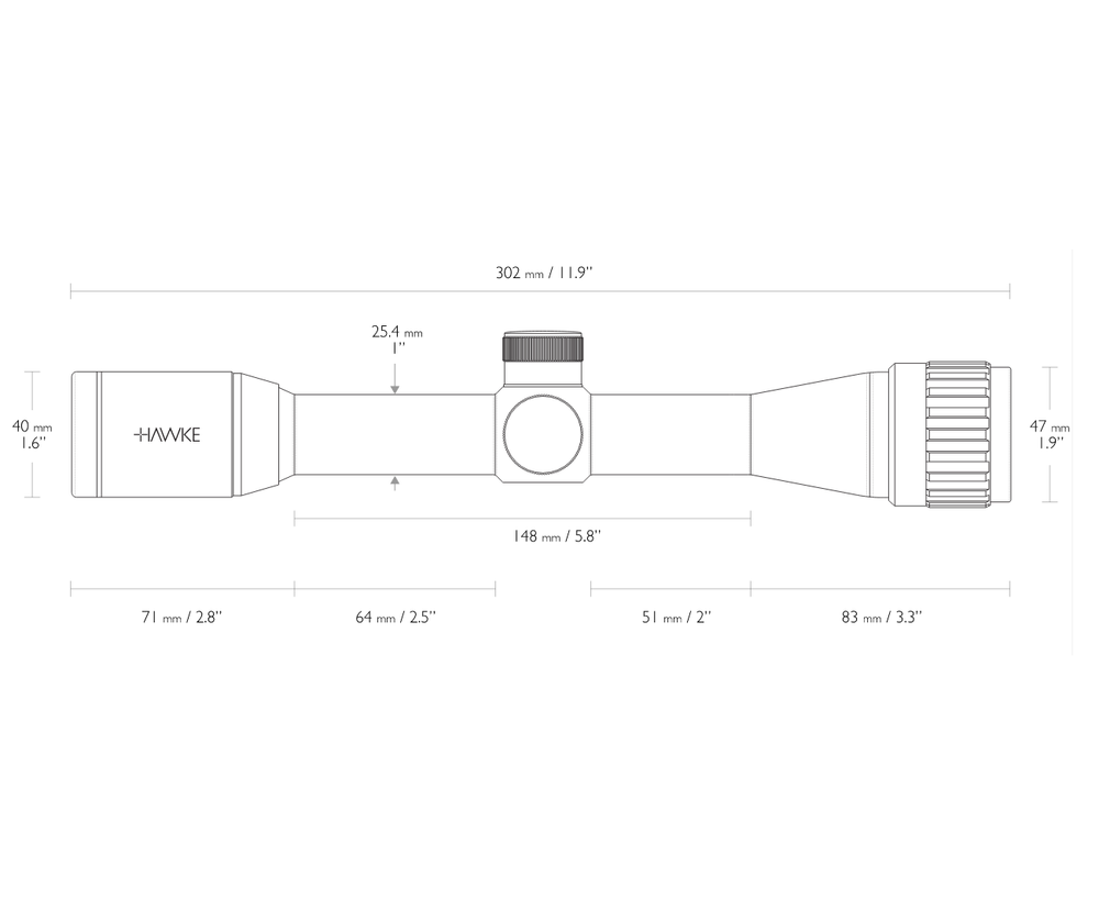 Оптический прицел Hawke Vantage 4x32 AO Mil Dot (14102)