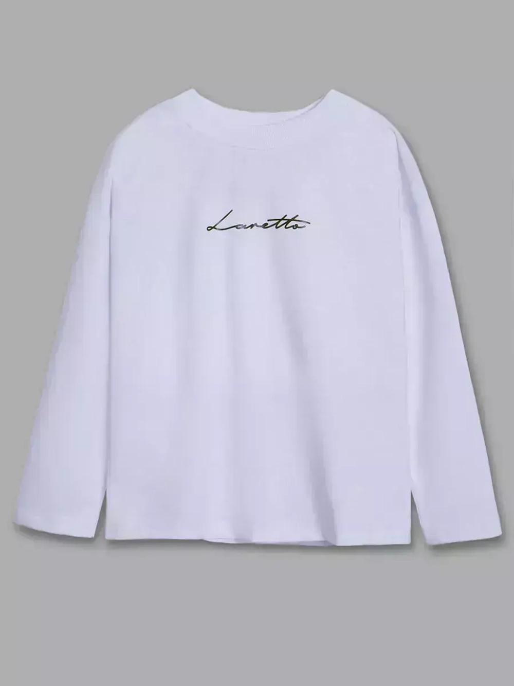 Лонгслив для мальчика, белый, в школу