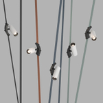 DK5547-BW+BK Поворотный светильник для трека-ремня Belty, серия Spot, со светодиодом, D35*L126.5мм, 48V DC, 7W, RA90, 30°, 3000K, IP20, белый с черным, алюминий