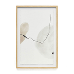 Torroella Абстрактная картина в белом, коричневом и сером цвете 60 x 90 см